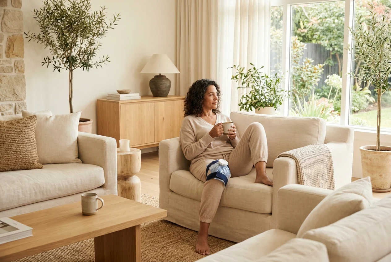 A fit adult of mixed ethnicity in a clinical wellness setting, thoughtfully reviewing a treatment plan