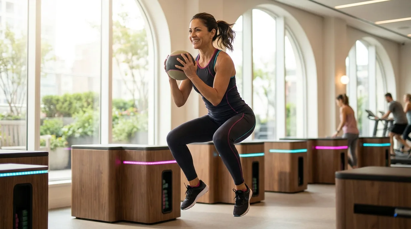 Rewind Miami woman gym workout