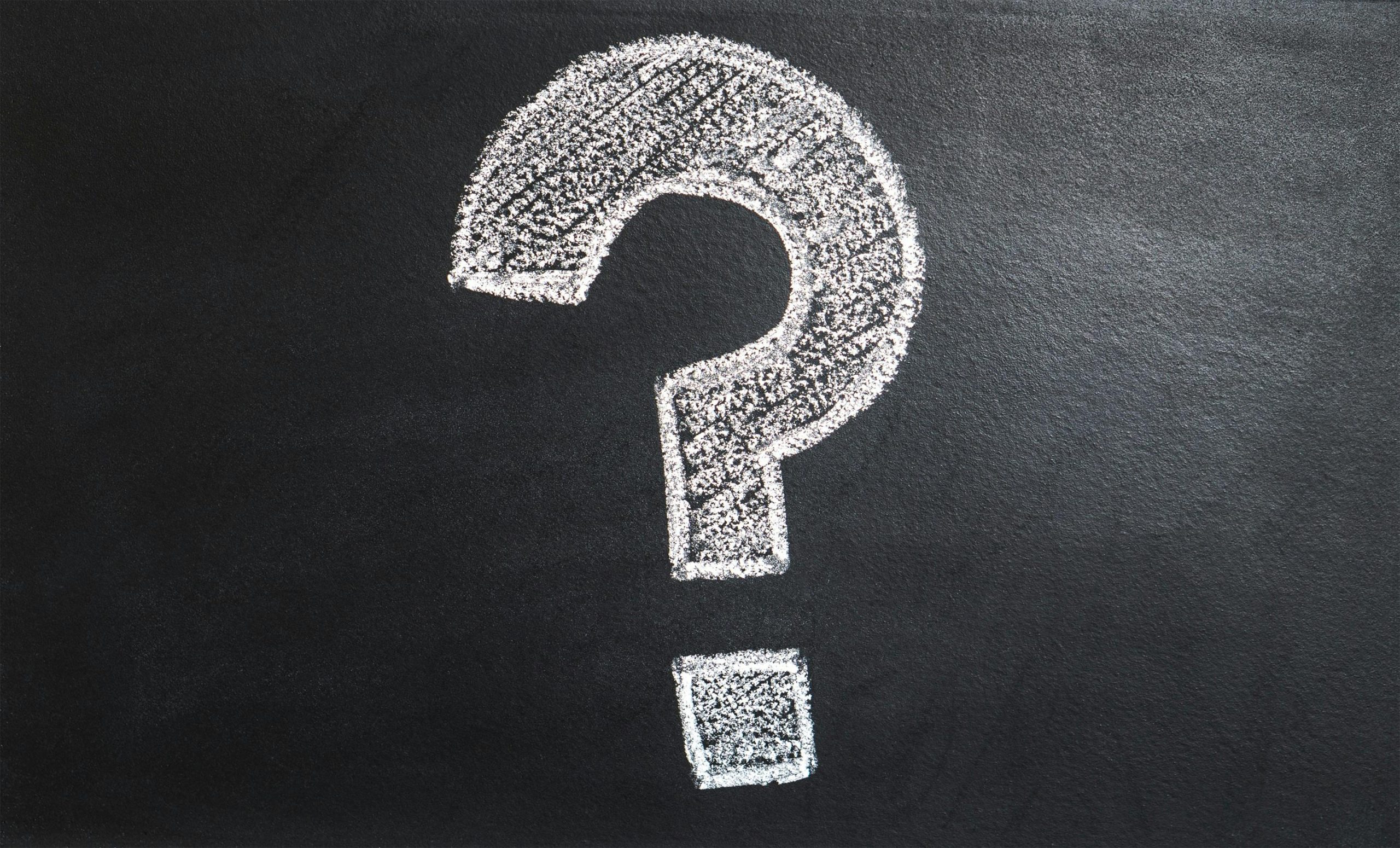 Question Mark written in chalk